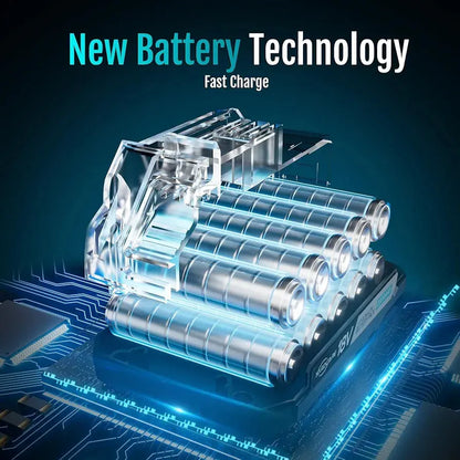 6 Inch Cordless Mini Chainsaw, Lightweight Electric Handheld Saw for Tree Trimming & Wood Cutting, Battery Powered with 2.0Ah Battery, Safety Lock for Home and Garden Use