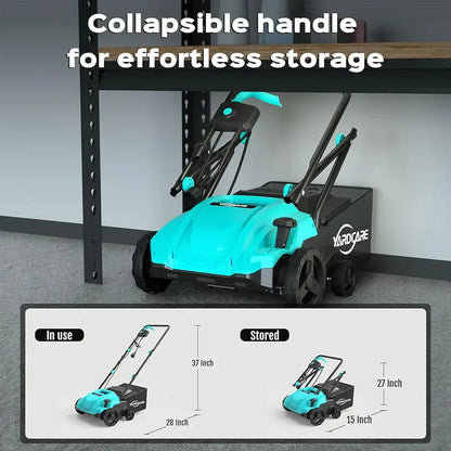 2-in-1 Electric Dethatcher & Scarifier, 12 Amp Lawn Tool with 8 Gal Collection Bag, Adjustable Depth, Powerful Motor for Healthier Grass