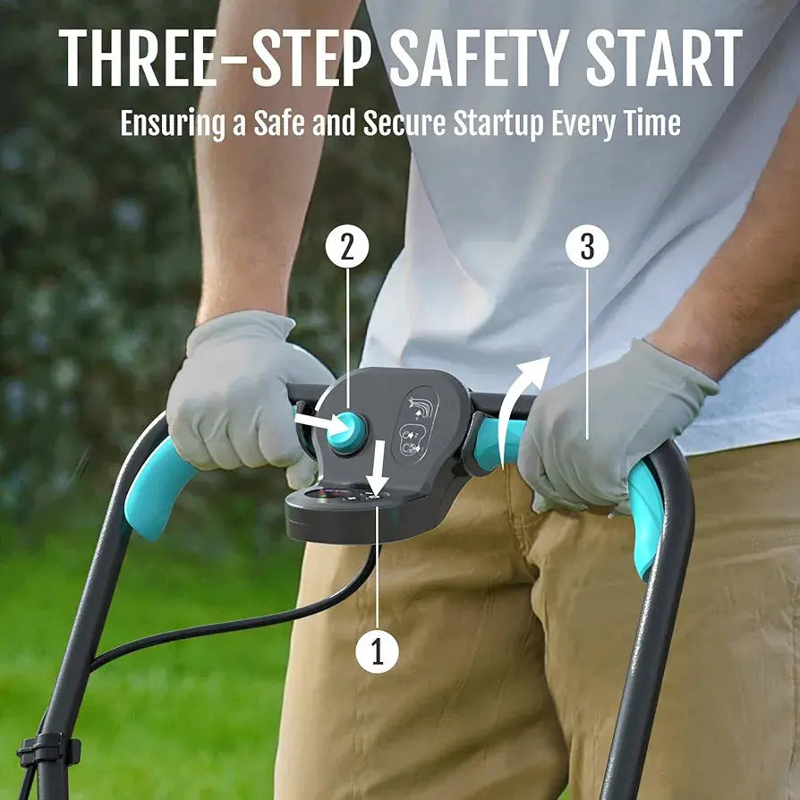  YARDCARE 36V Brushless Cordless Lawn Mower with 2X4.0Ah Batteries, LED Display Screen, Electric Lawnmower with 5-Position Height Adjustment, 8 Gallon Grass Bag, Charger