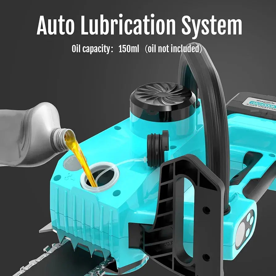 4.0Ah Battery Chainsaw 12-Inch,18V-20V Electric Chainsaw Cordless, Brushless Motor, Dual Modes, LED Display, for Professional Wood Cutting and Tree Pruning