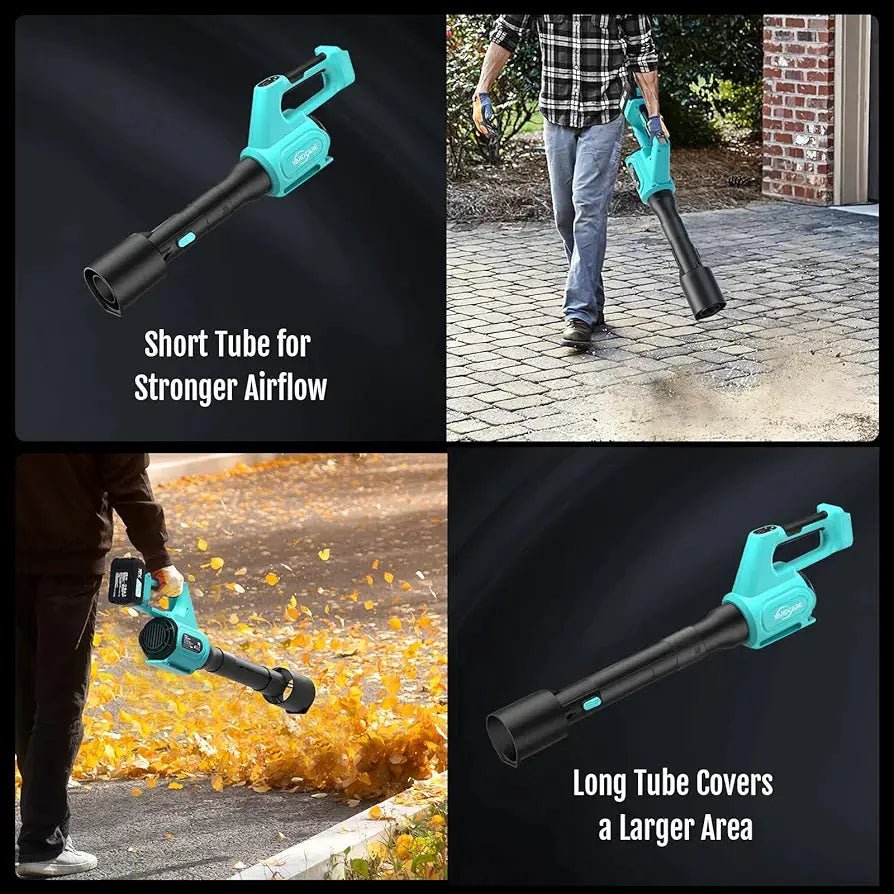 Electric Cordless Leaf Blower with Battery and Charger, 5-Speed + Turbo Mode, 4.0Ah Lightweight Battery Powered Powerful Blower for Blowing Leaves, Patio Cleaning, Blowers for Lawn Care