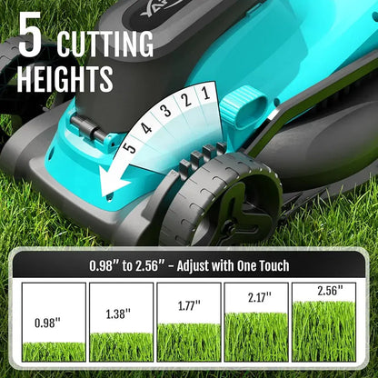 YARDCARE 36V Brushless Cordless Lawn Mower with 2X4.0Ah Batteries, LED Display Screen, Electric Lawnmower with 5-Position Height Adjustment, 8 Gallon Grass Bag, Charger