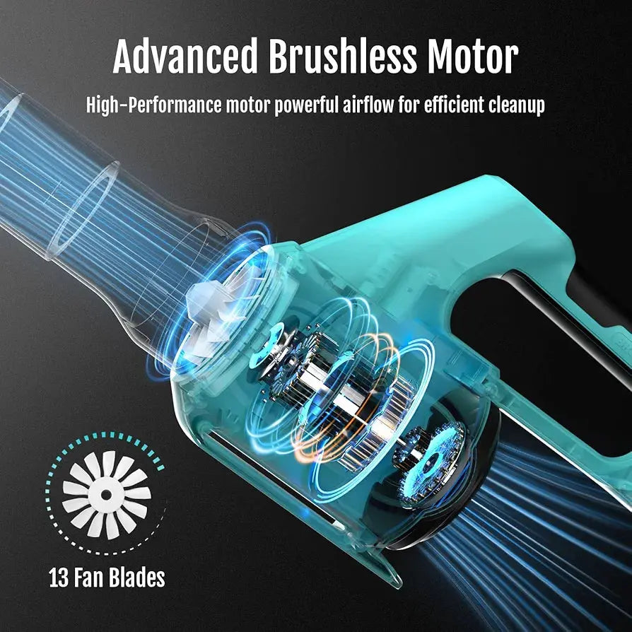 Electric Cordless Leaf Blower with Battery and Charger, 5-Speed + Turbo Mode, 4.0Ah Lightweight Battery Powered Powerful Blower for Blowing Leaves, Patio Cleaning, Blowers for Lawn Care