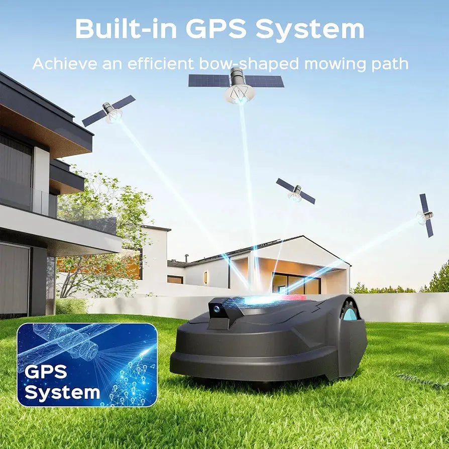 2026 M800Plus GPS+3D Vision Cordless Robot Lawn Mower with Bow-Shaped Path Mowing, APP Control, Robotic Lawnmower with Obstacle Avoidance, Auto-Charging for Lawns up to 8611 sq.ft